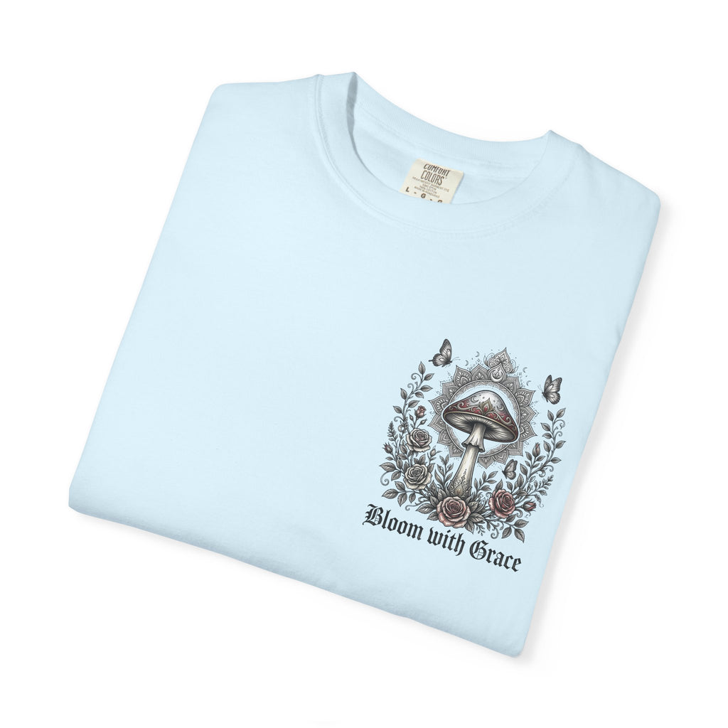 If Mushrooms Can Grow Through Shit T-shirt | Psychedelic Mushroom Design