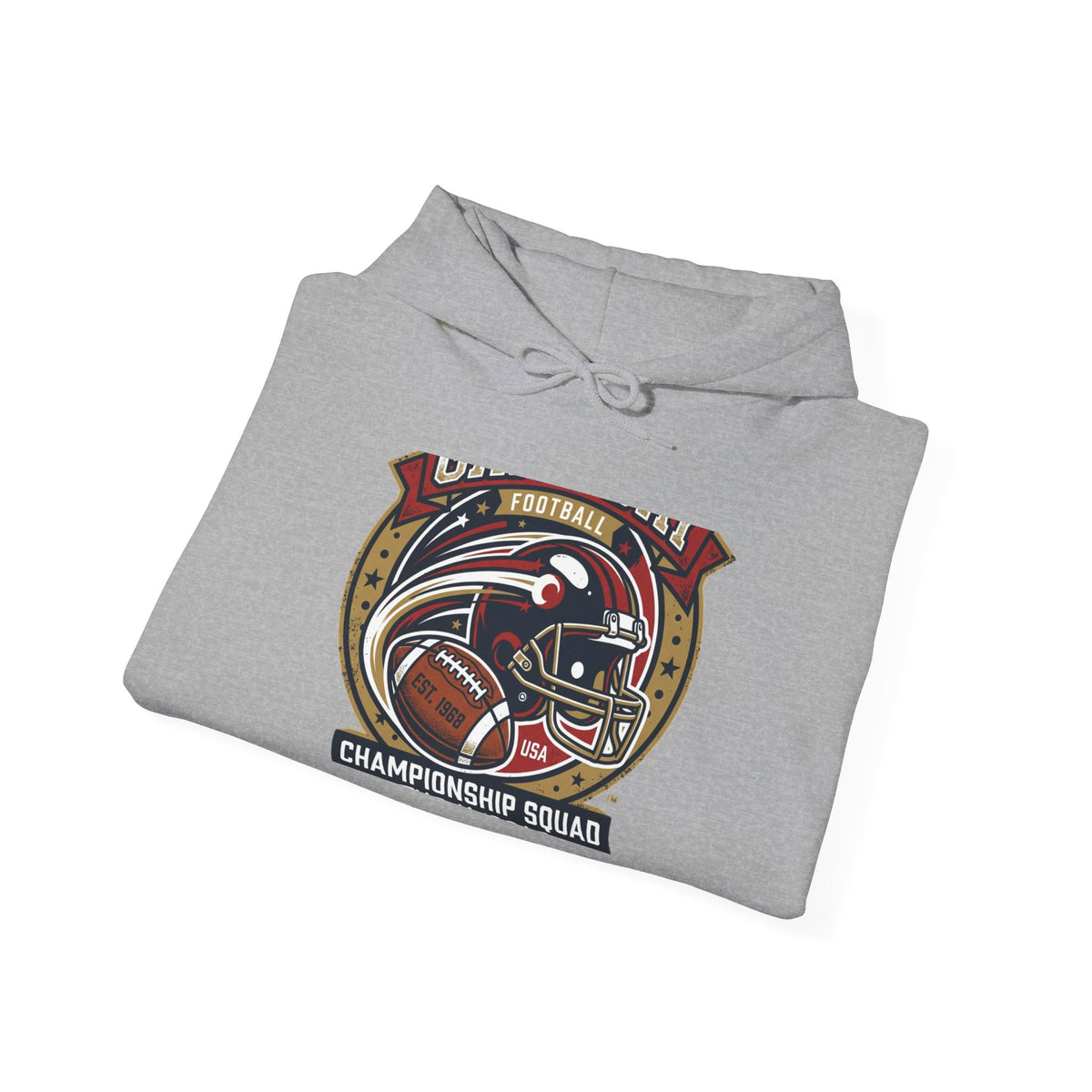 Football Championship Squad Hoodie — Retro Helmet Vintage Sports Pullover