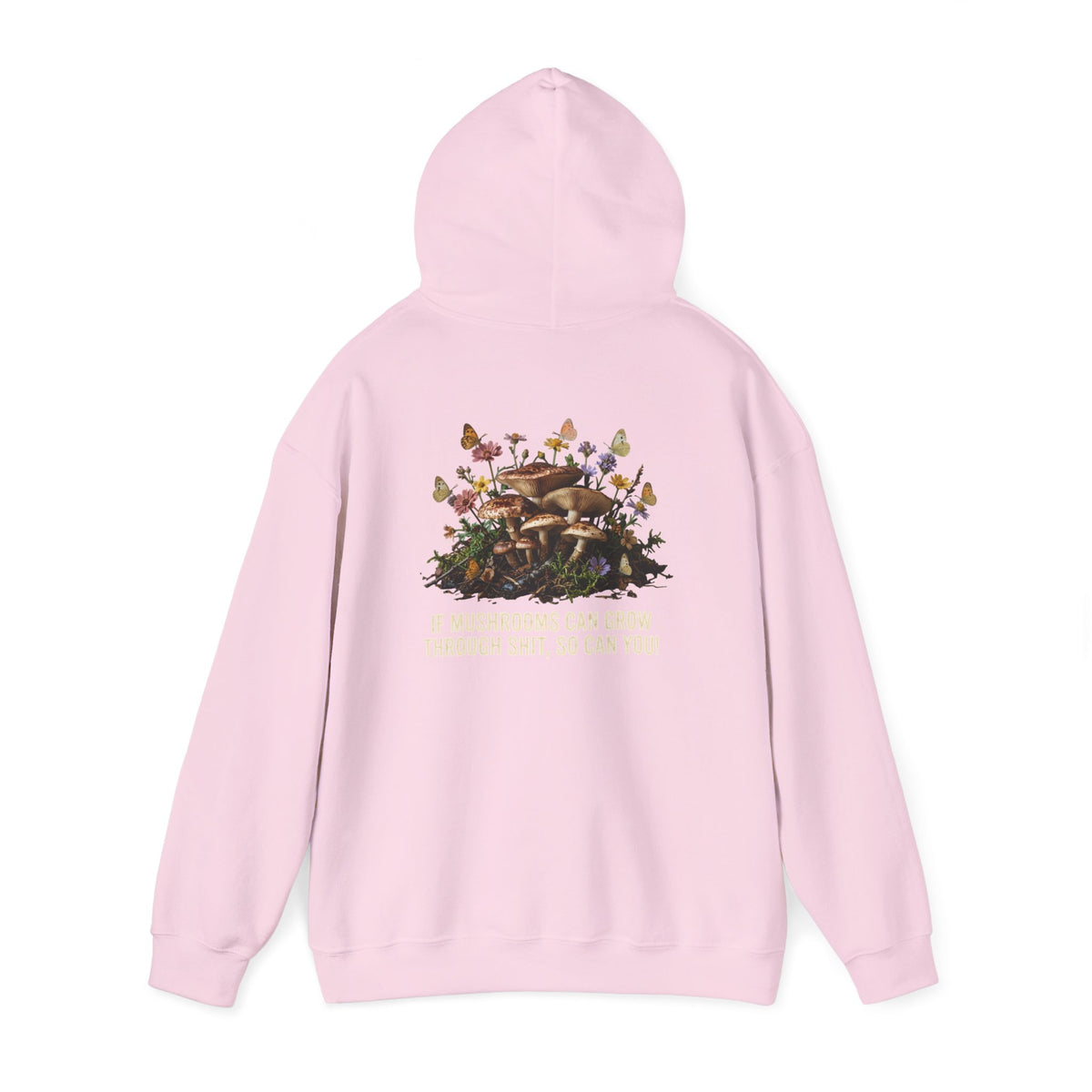 Hoodie - 'Bloom Sympathy' Floral Skull Graphic Hooded Sweatshirt
