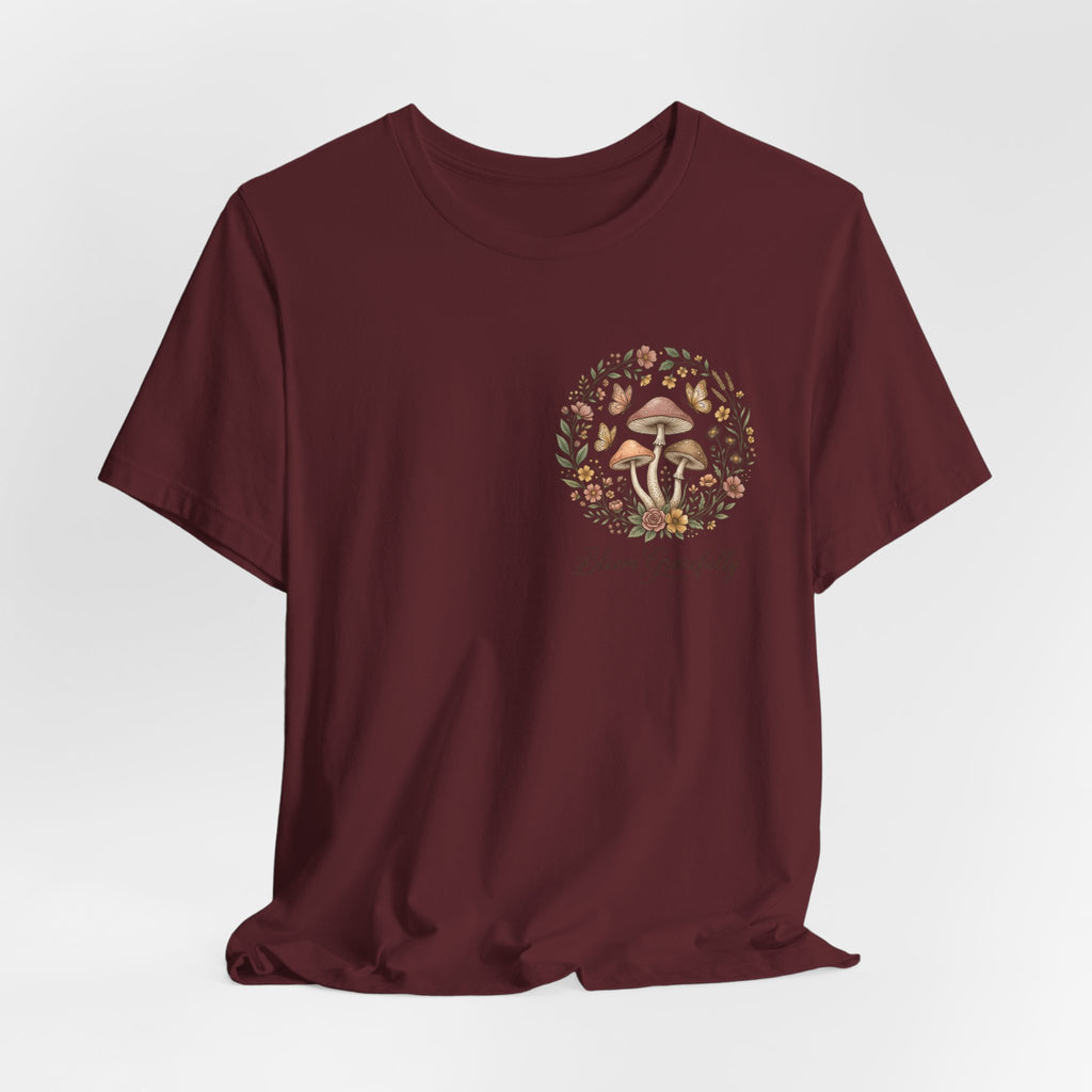 Mushroom Garden Tee — Please Enjoyably Floral Woodland Graphic T-Shirt
