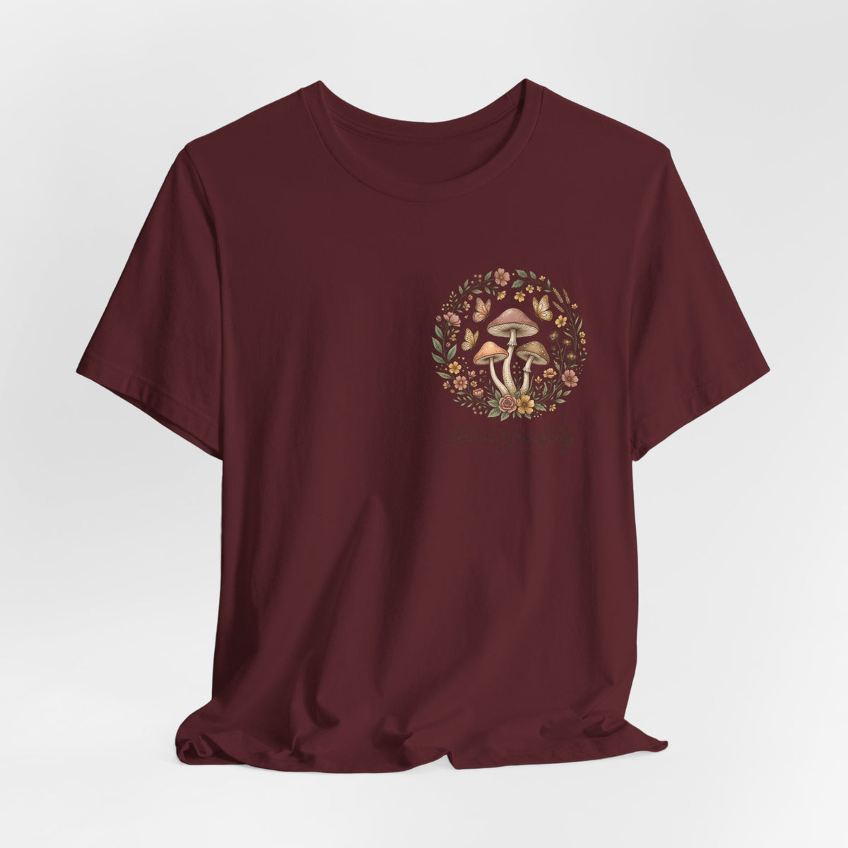 Mushroom Garden Tee — Please Enjoyably Floral Woodland Graphic T-Shirt