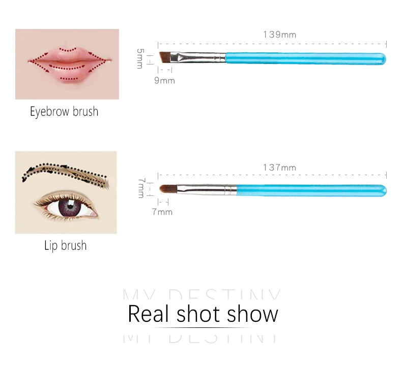 Makeup Brushes Set 13pcs with Leather Bag Foundation Powder Blush Eyeshadow Eyebrow Brush Soft Hair Cosmetic Makeup Tool