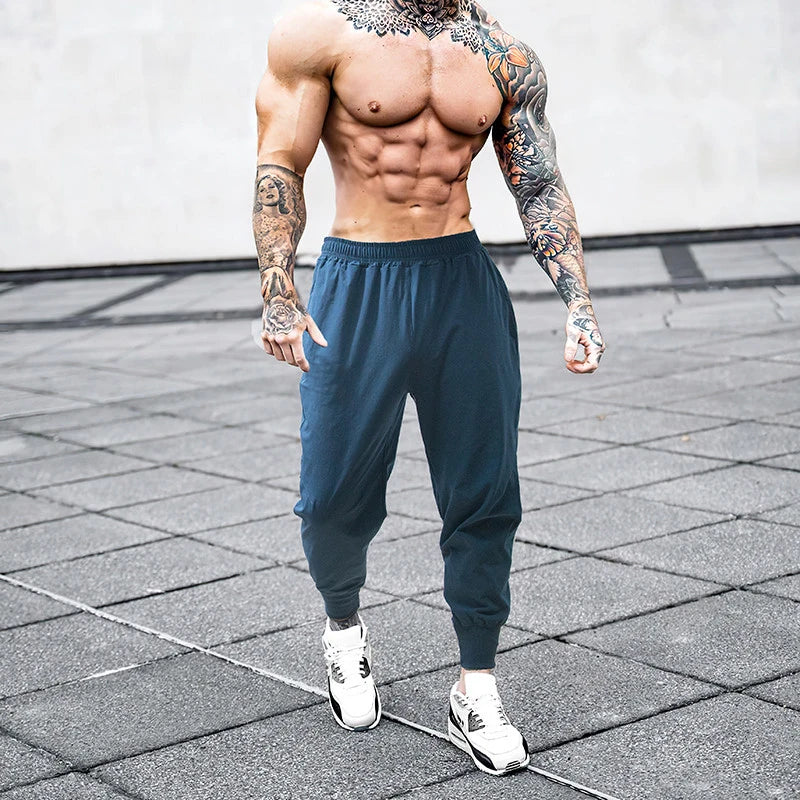 Mens Joggers Pants Summer Fashion Sweatpants Streetwear Fitness Tracksuit Jogging Pants Men Gym Clothing Muscle Sports Trousers
