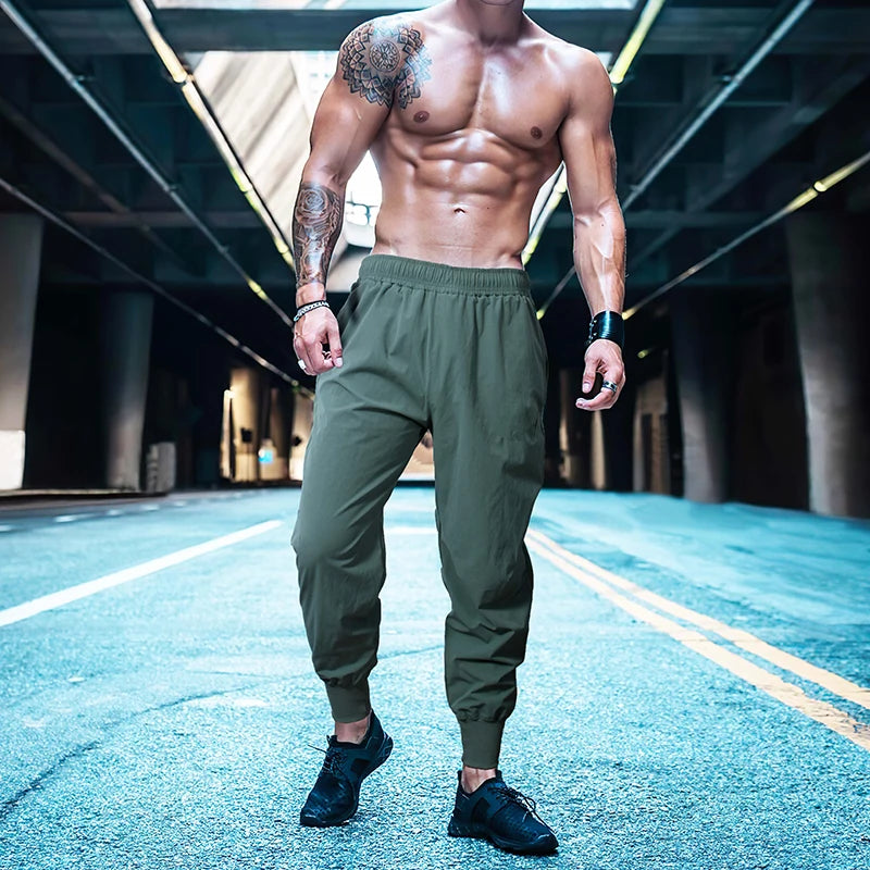 Mens Joggers Pants Summer Fashion Sweatpants Streetwear Fitness Tracksuit Jogging Pants Men Gym Clothing Muscle Sports Trousers
