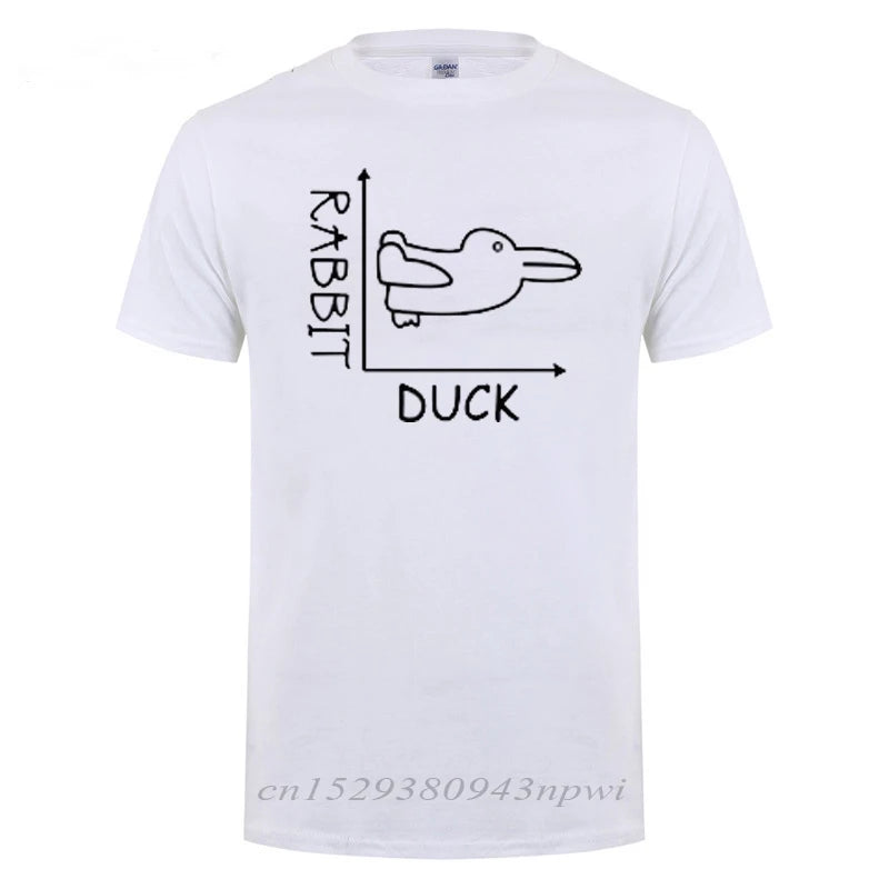 Duck Rabbit Fun Math T Shirt Father's Day Present Birthday Gift For Men Funny  Adult T-Shirt