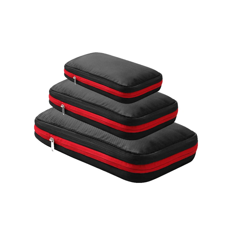 Packing Cubes For Travel Double Compression Pouch Luggage Organizer Storage Bags Large Capacity/Waterproof With Sturdy Zipper