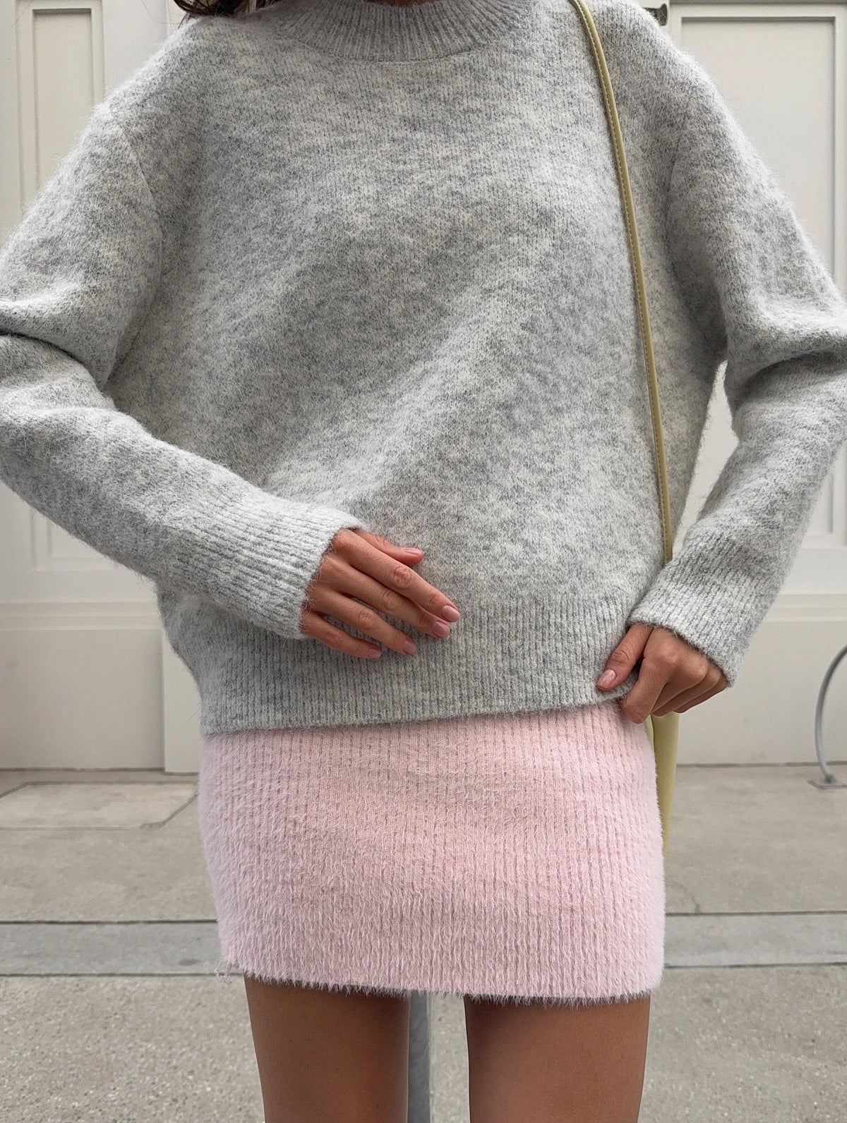 Hirsionsan Basic O Neck Basic Sleeve Sweater Women 2025 Oversized Short Knitted Wool Pullover Female Casual Thick Warm Soft Tops