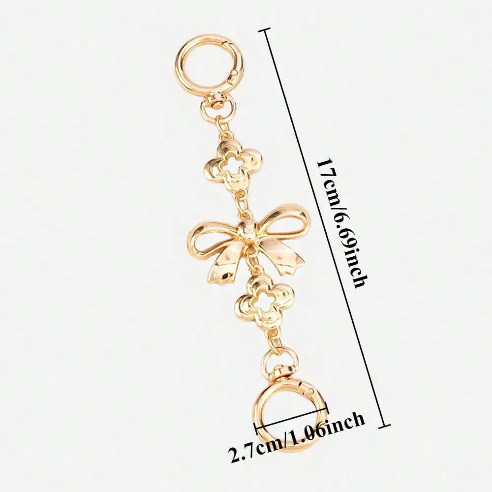 Metal Bow Bag Purse Extender Chain Strap Replacement Bag Accessories for Women Handbag Purse Shoulder Bag Crossbody Bag Straps