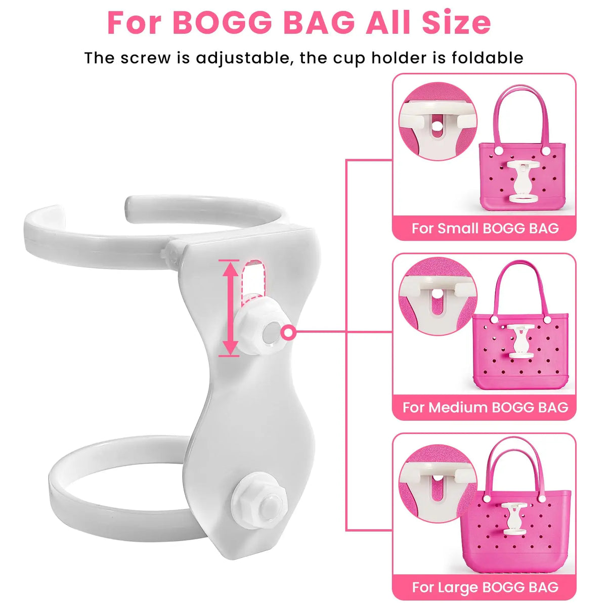 Cup Holder for Bogg Bag  Compatible with 30oz/40oz Tumblers Adjustable Bogg Bag Water Bottle Accessories