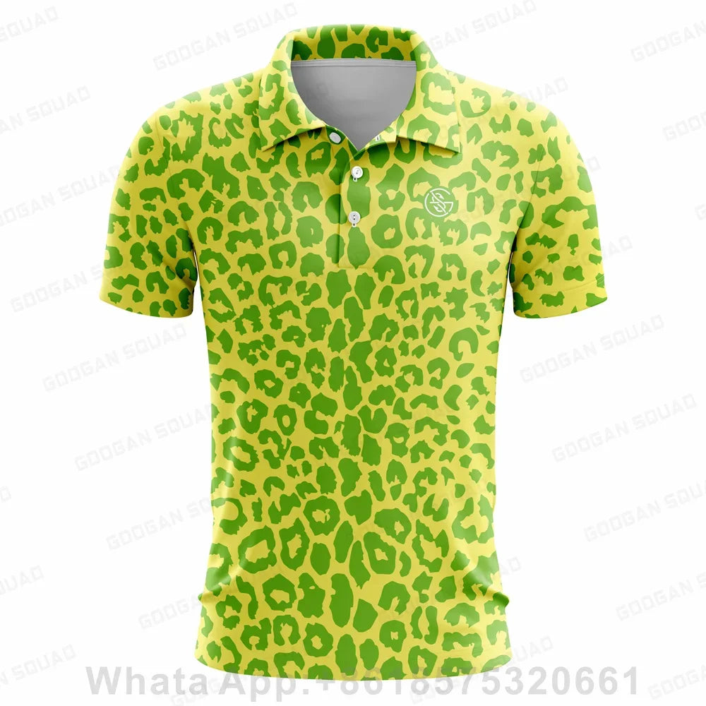 Summer Casual T-shirts Mens Short Sleeve Polo Shirts Lapel Button Work Clothing Shirts Quick Dry Tee Sports Golf T-shirt 2023