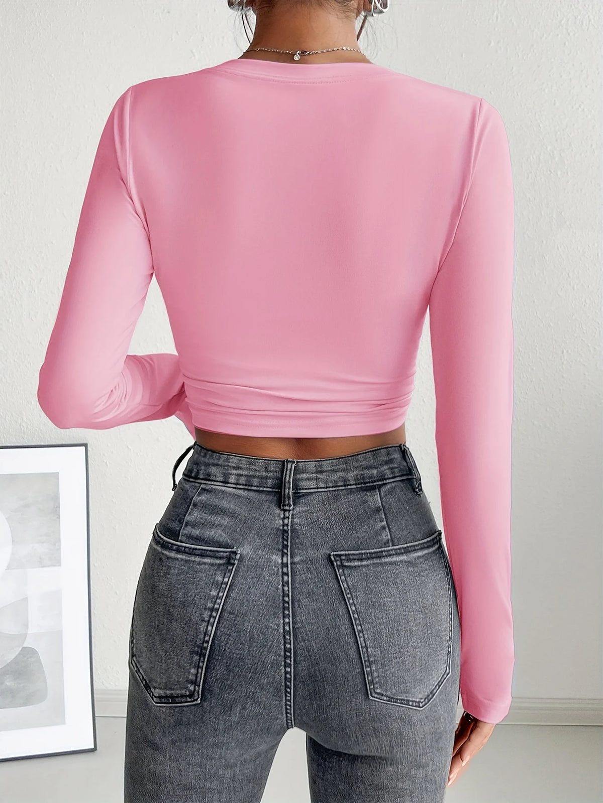 Autumn Winter Women's Long Sleeve T Shirt Slim Fit Tees Crop Tops Shirts Basic Tee Tops Workout Streetwear Y2K Fall Fashion 2025