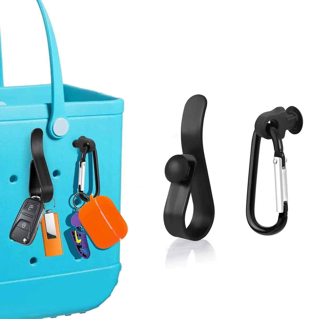 Key Holder for Bogg Bag, Accessories for Bogg Bags Original X Large, Insert Charm Carabiner Keychain for Beach Bag
