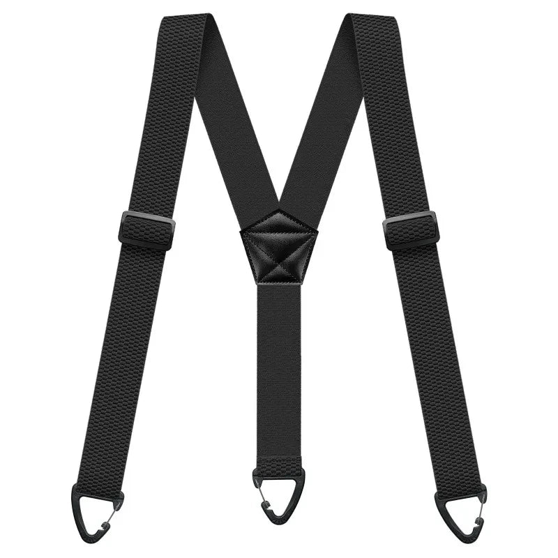 Hidden Suspenders for Men Heavy Duty Work Under Y Back Suspender Clothes 1.5 Inches with 3 Snap Loop