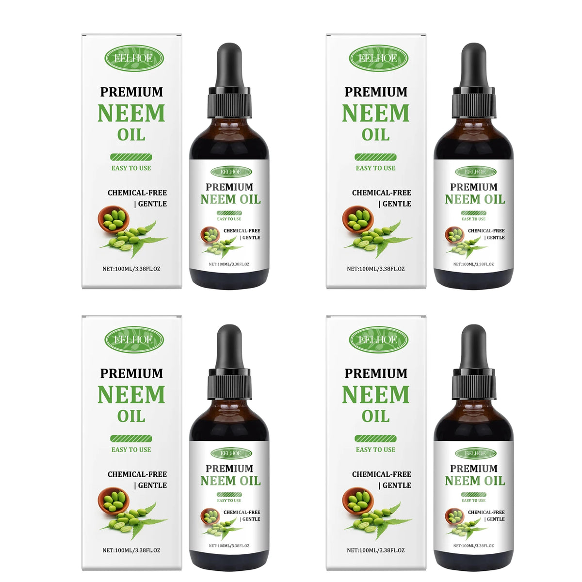 Premium Neem Oil Activating Hair Follicles Stimulate Hair Growth Deeply Moisturizing Skin Nourish Nail Surface Neem Massage Oil