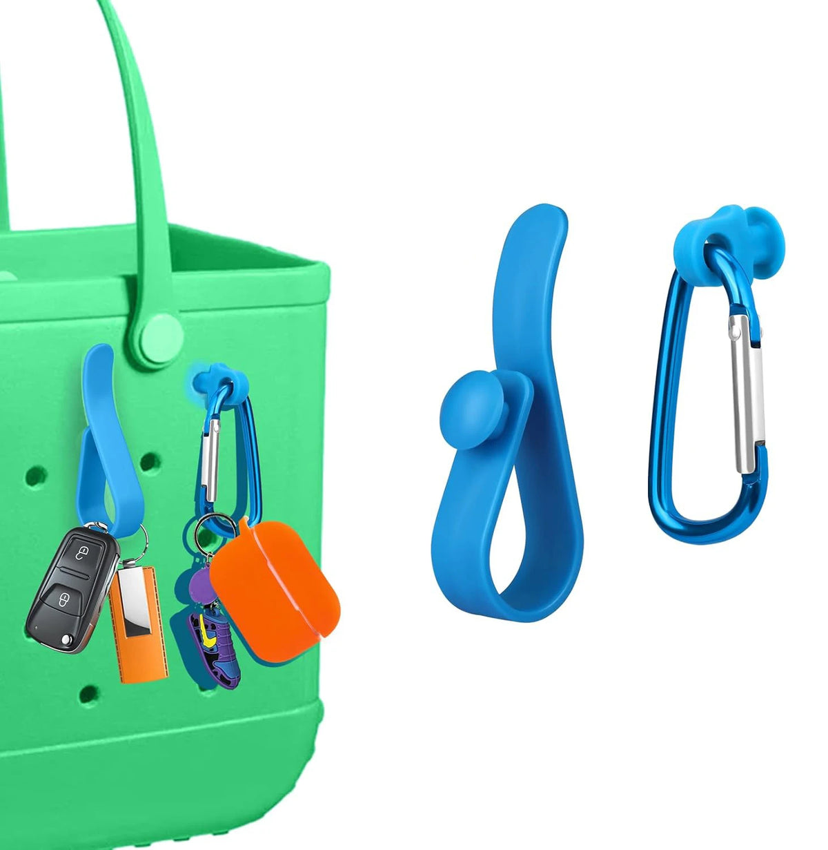 Key Holder for Bogg Bag, Accessories for Bogg Bags Original X Large, Insert Charm Carabiner Keychain for Beach Bag
