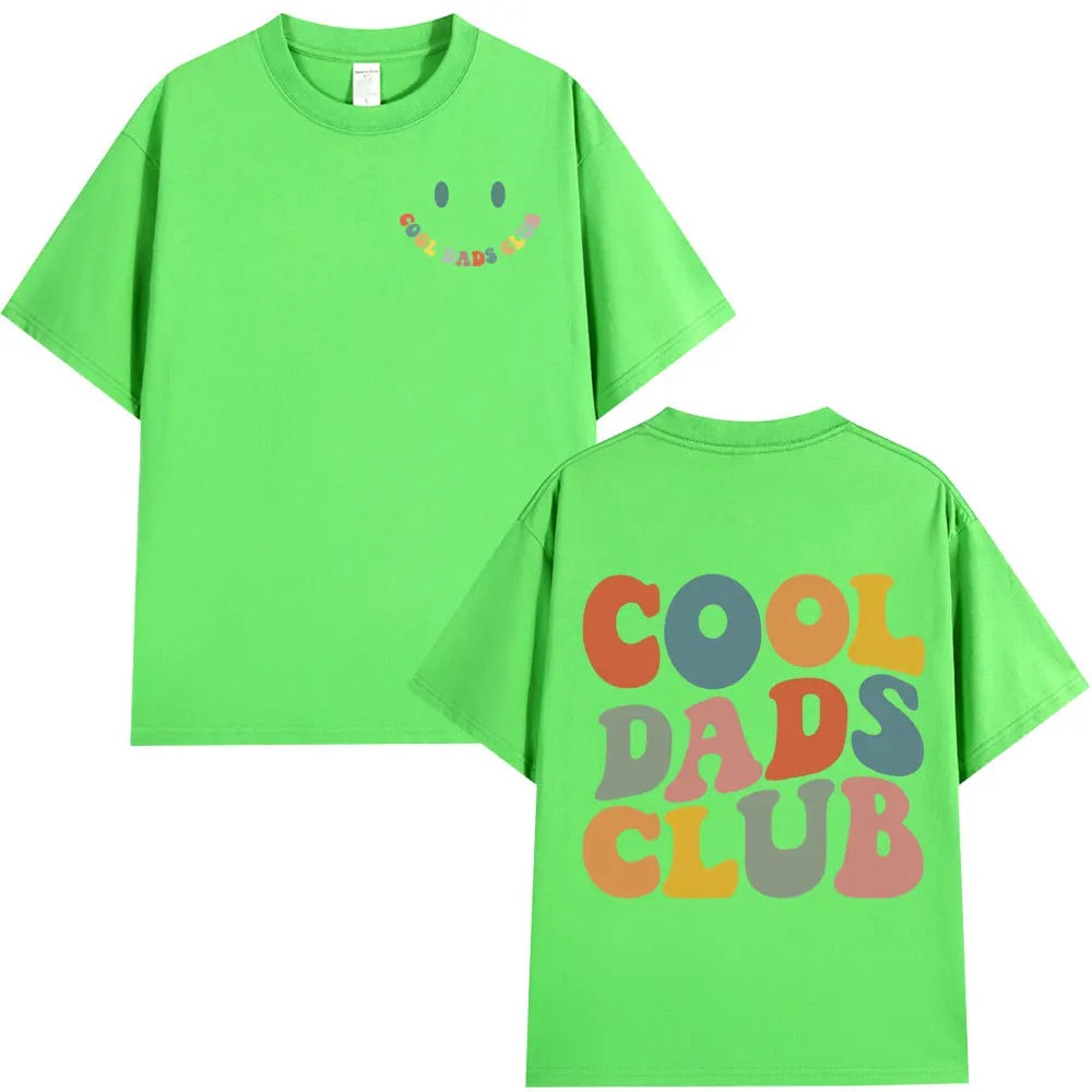 Cool Dad Club T-shirt Men Clothing Dads Birthday Short Sleeve T-shirts Grandfather Husband Homme Cotton T-shirt Tops Streetwear