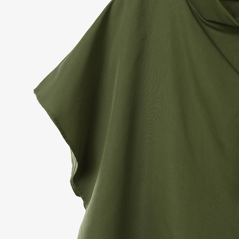 Fashion Half Sleeve Solid Blouse 2025 ZANZEA Stylish Women Tops Chic Pile Collar Office Shirt Summer Female Loose OL Work Blusas