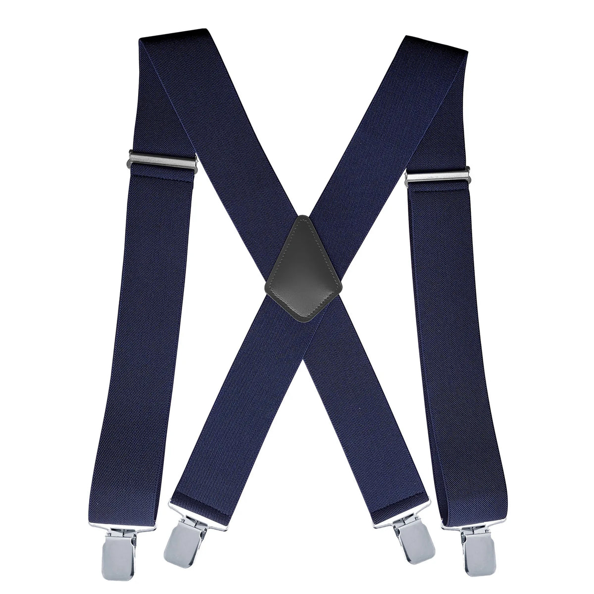 Heavy Duty Big Size Suspenders for Men Work Outdoor 2 Inch Wide X Back 4 Strong Clips Adjustable Elastic Trouser Braces Straps