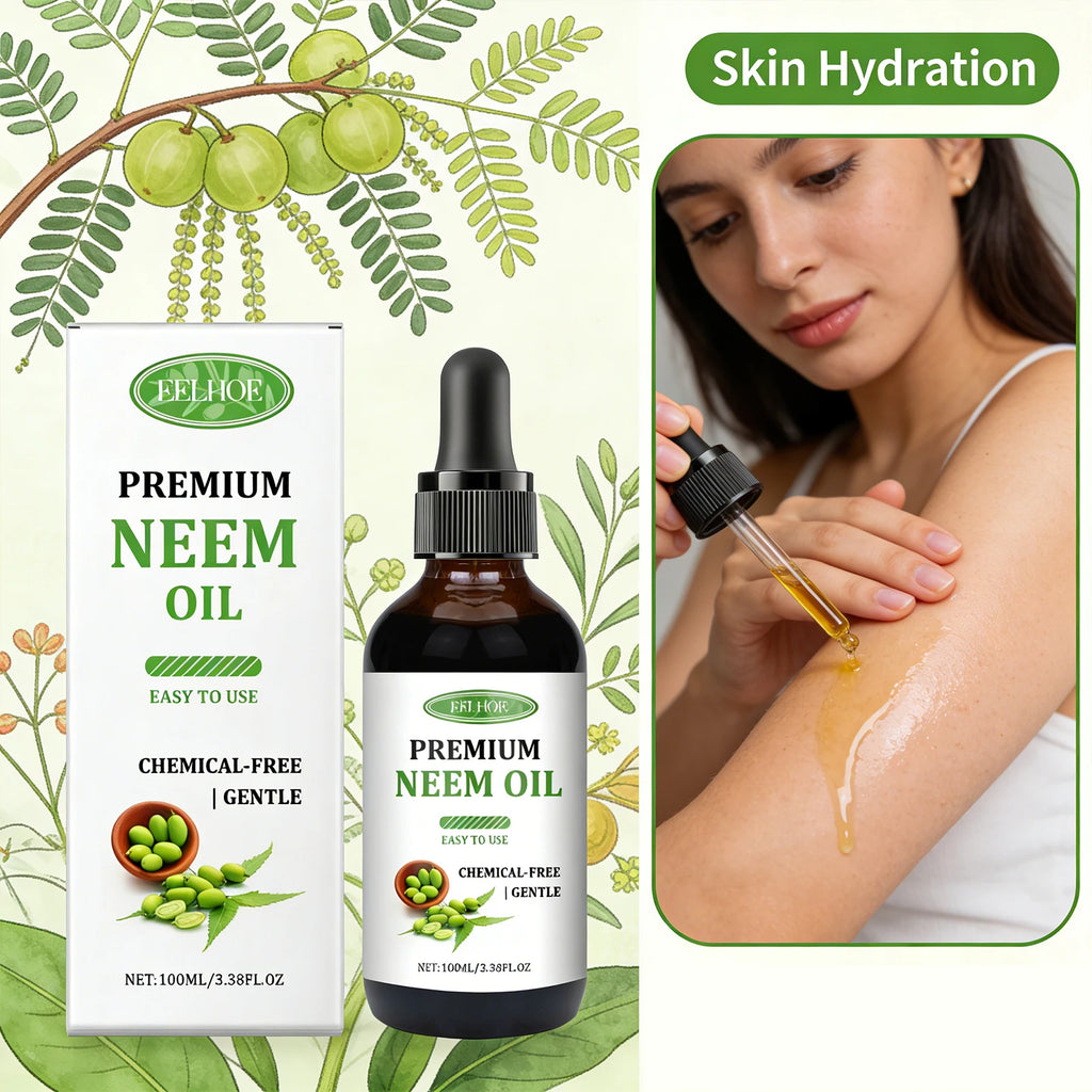 Premium Neem Oil Activating Hair Follicles Stimulate Hair Growth Deeply Moisturizing Skin Nourish Nail Surface Neem Massage Oil