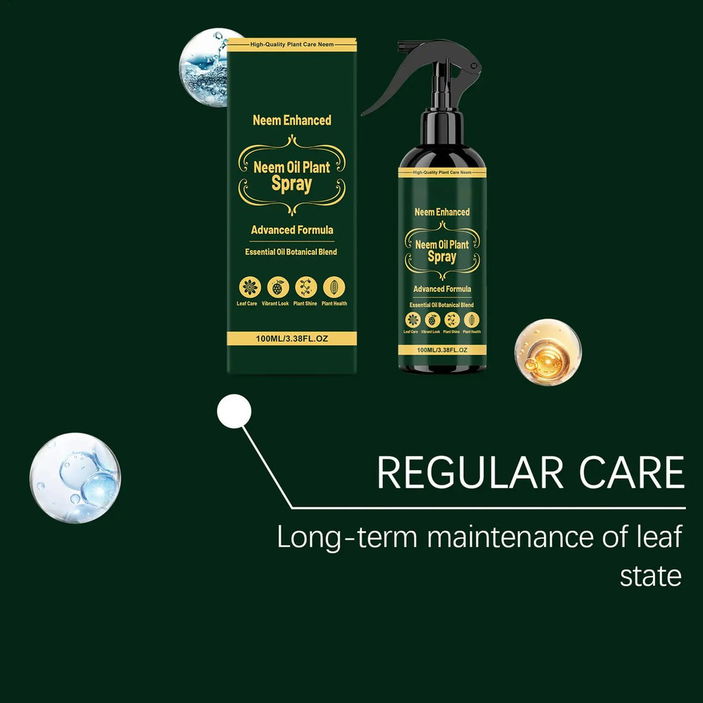 Neem Oil Plant Spray Leaf Cleaner Shine Indoor Outdoor Plants Leaf Nutrient Supplement Long Lasting Protection Plant Health Care