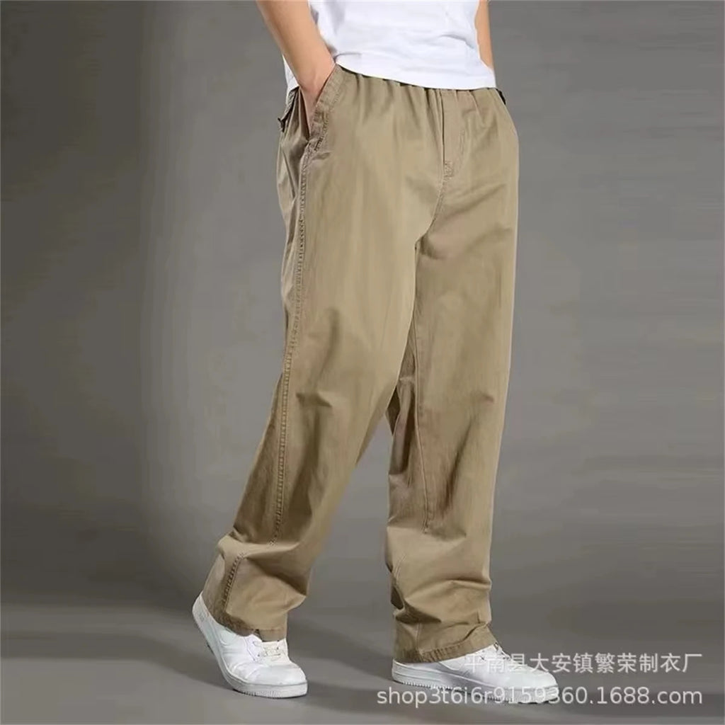 Men's Cargo Pants Summer Spring Cotton Work Wear Cotton Large Size  Casual Climbing Joggers Sweatpants Hombre Autumn Trousers