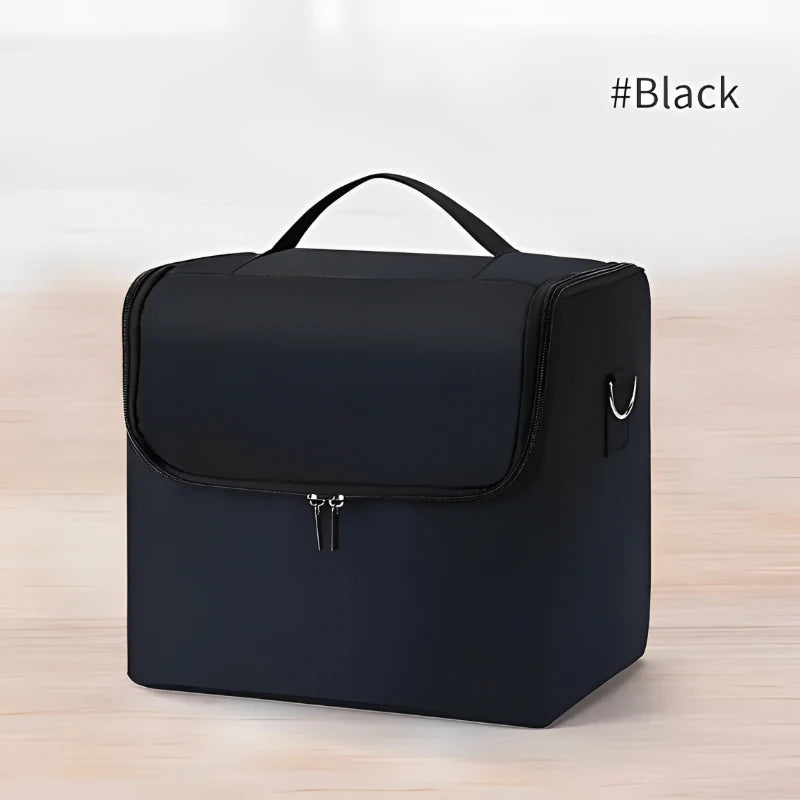 Large Capacity Makeup Train Case Foldable Multi-layer Adjustable Trays Manicurist Box Portable Cosmetic Storage Nail Organizer
