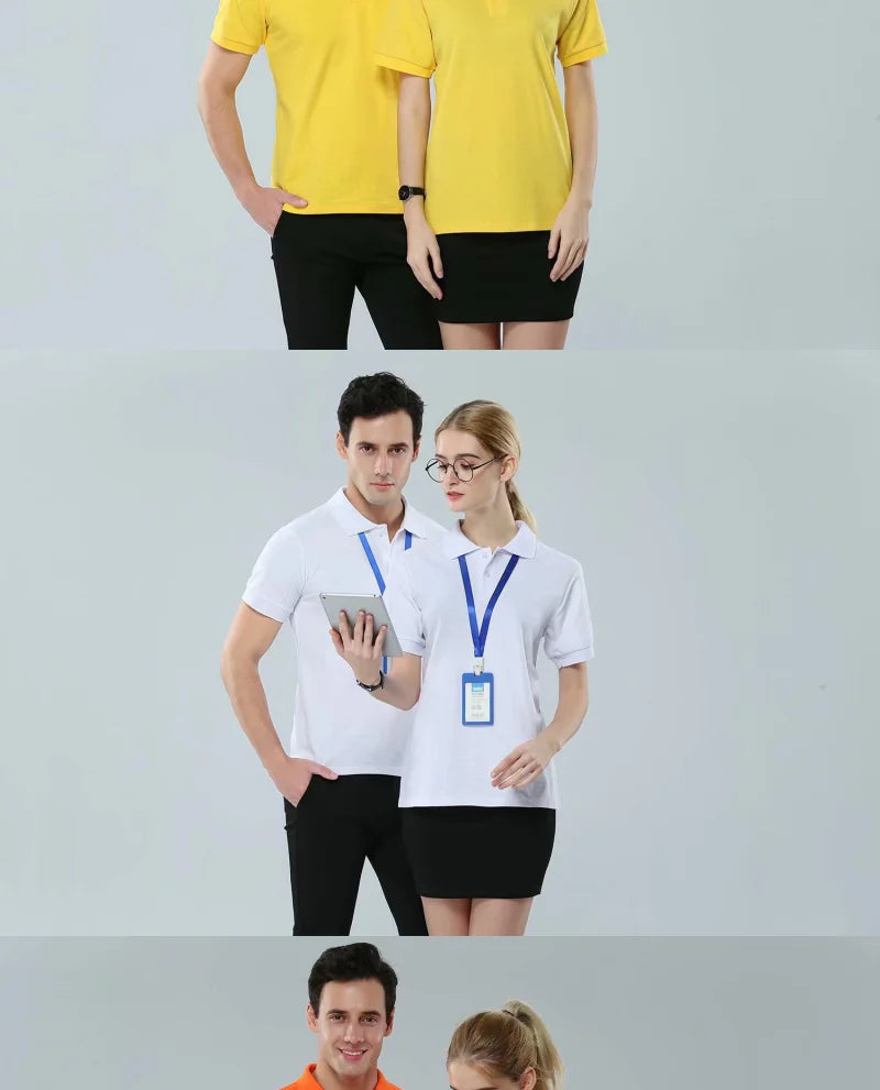 Mens Polo Shirts Short Sleeve Casual Solid Color Fashion Summer Lapel Male Turndown Tops Work Clothes Breathabl Comfortable