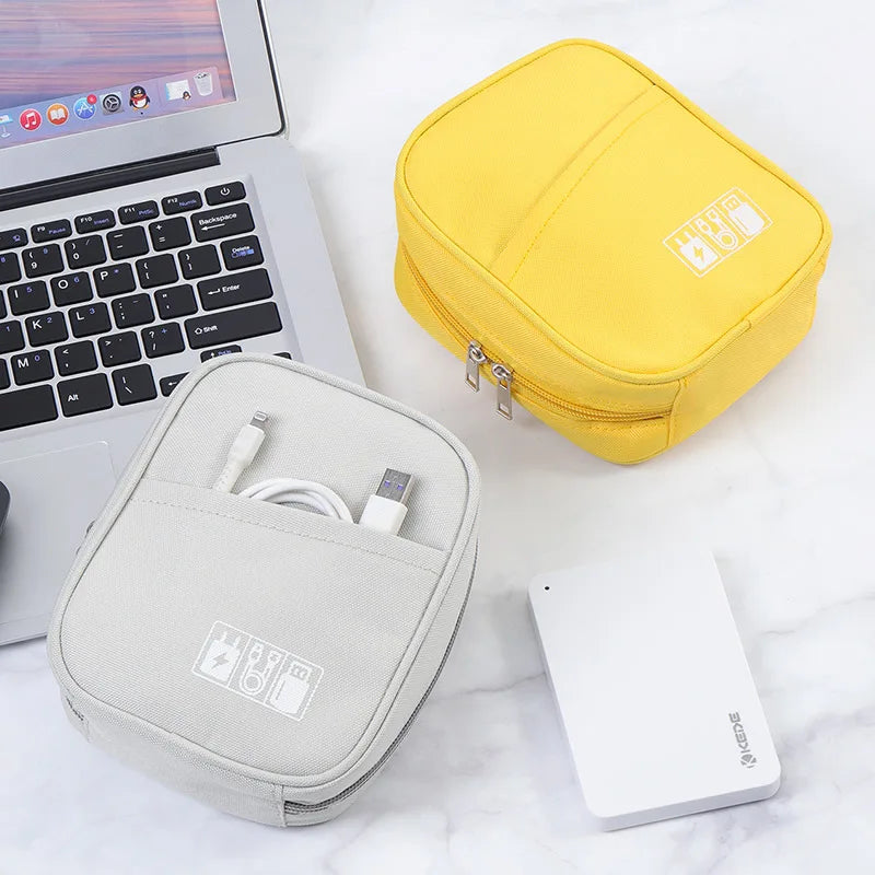 Bag Portable Organizer Oxford Cloth Travel Storage for Power Bank Headphones Data Cables Digital Accessories