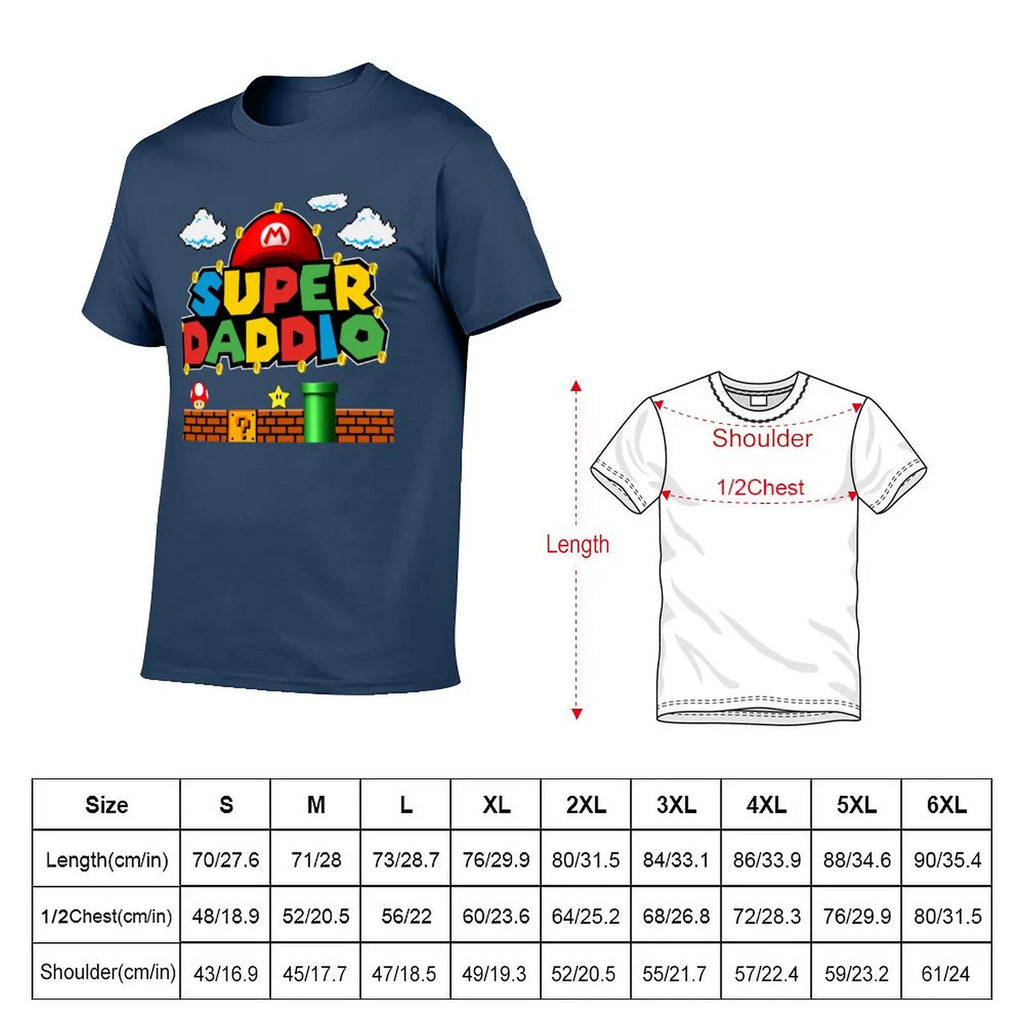 New Super Daddio Fathers Day T-Shirt t shirt for man man t shirt luxury mens graphic t shirts T-Shirt