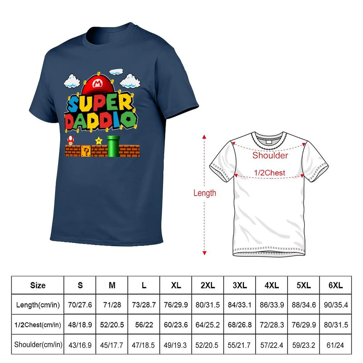 New Super Daddio Fathers Day T-Shirt t shirt for man man t shirt luxury mens graphic t shirts T-Shirt