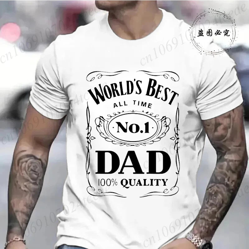 Novelty Awesome World´s Best Dad Daddy Father T Shirts Streetwear Short Sleeve Summer Fashion T-shirt Mens Shirts Birthday Gifts