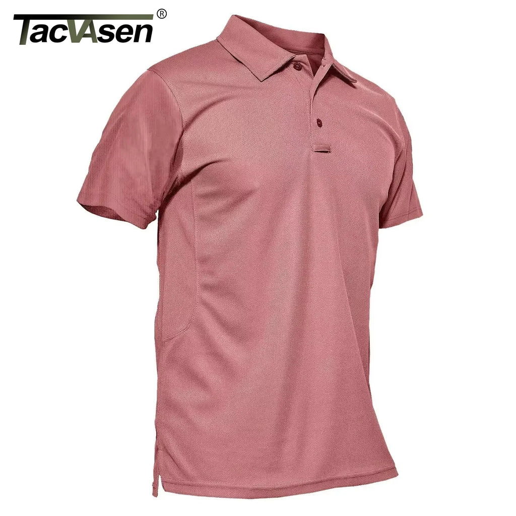 MAGCOMSEN Mens Polo Shirts Short Sleeve Quick Dry Breathable Pique Golf Shirt Tactical Collared Casual Work Shirt