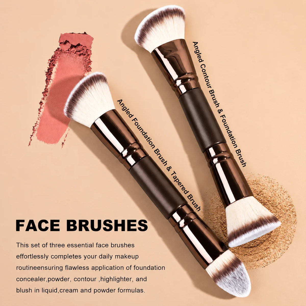 5pcs/18pcs/21pcs Makeup Tool Set, Including 18pcs Makeup Brush Sets+1pc Makeup Bag+2pcs Air Cushion Puff Accessories