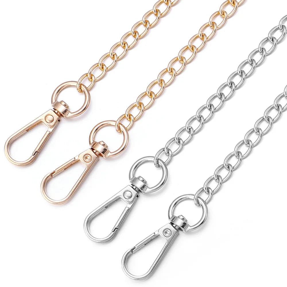 20/40/80/120cm Metal Aluminum Bag Chain Shoulder Belt Replacement Bags Strap For Women Handmade Extension Chain Bags Accessories