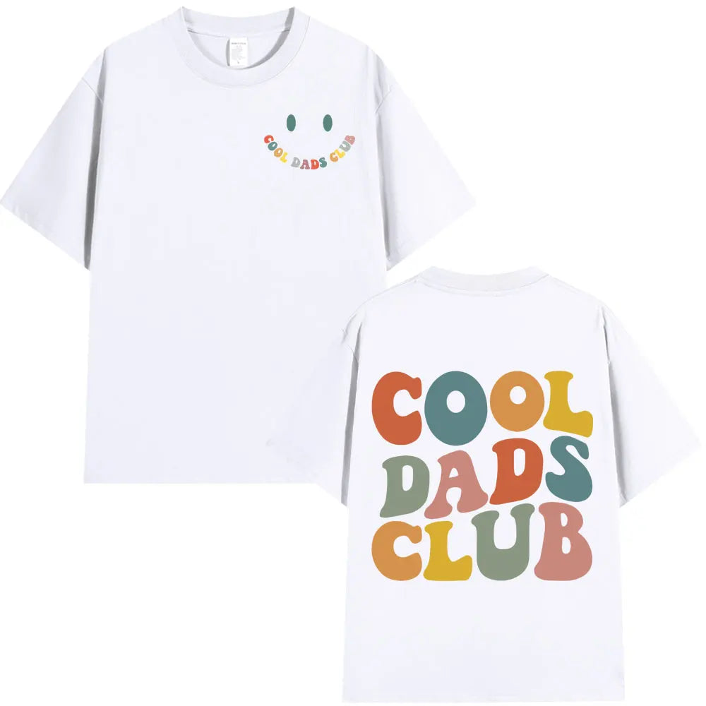 Cool Dad Club T-shirt Men Clothing Dads Birthday Short Sleeve T-shirts Grandfather Husband Homme Cotton T-shirt Tops Streetwear