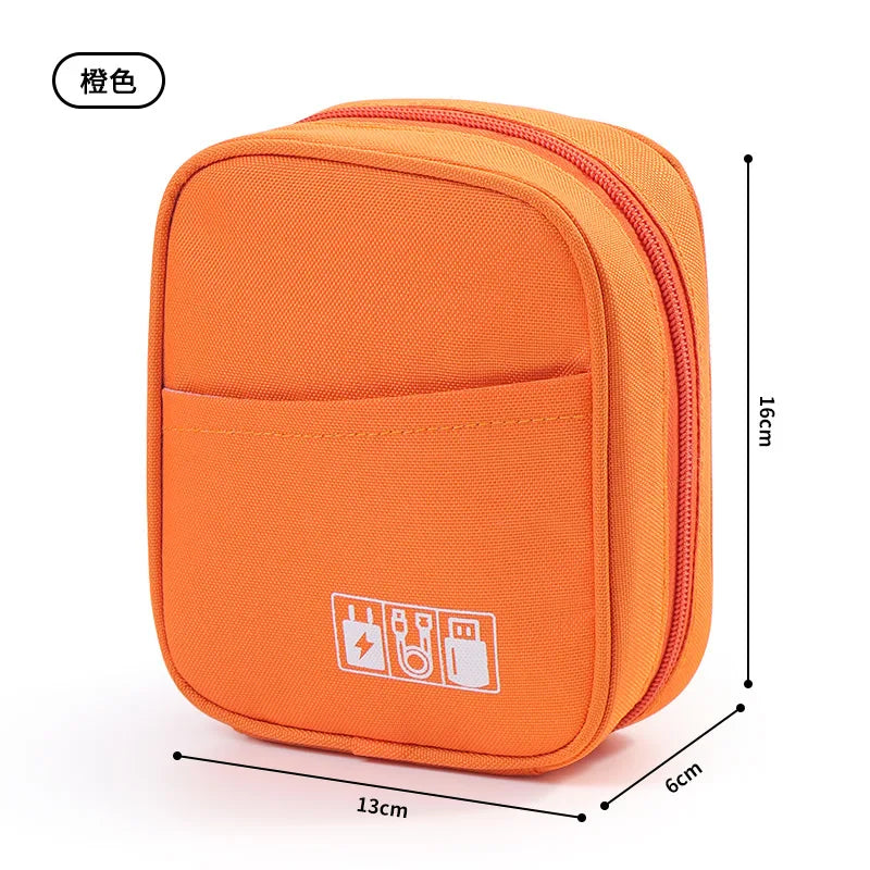 Bag Portable Organizer Oxford Cloth Travel Storage for Power Bank Headphones Data Cables Digital Accessories