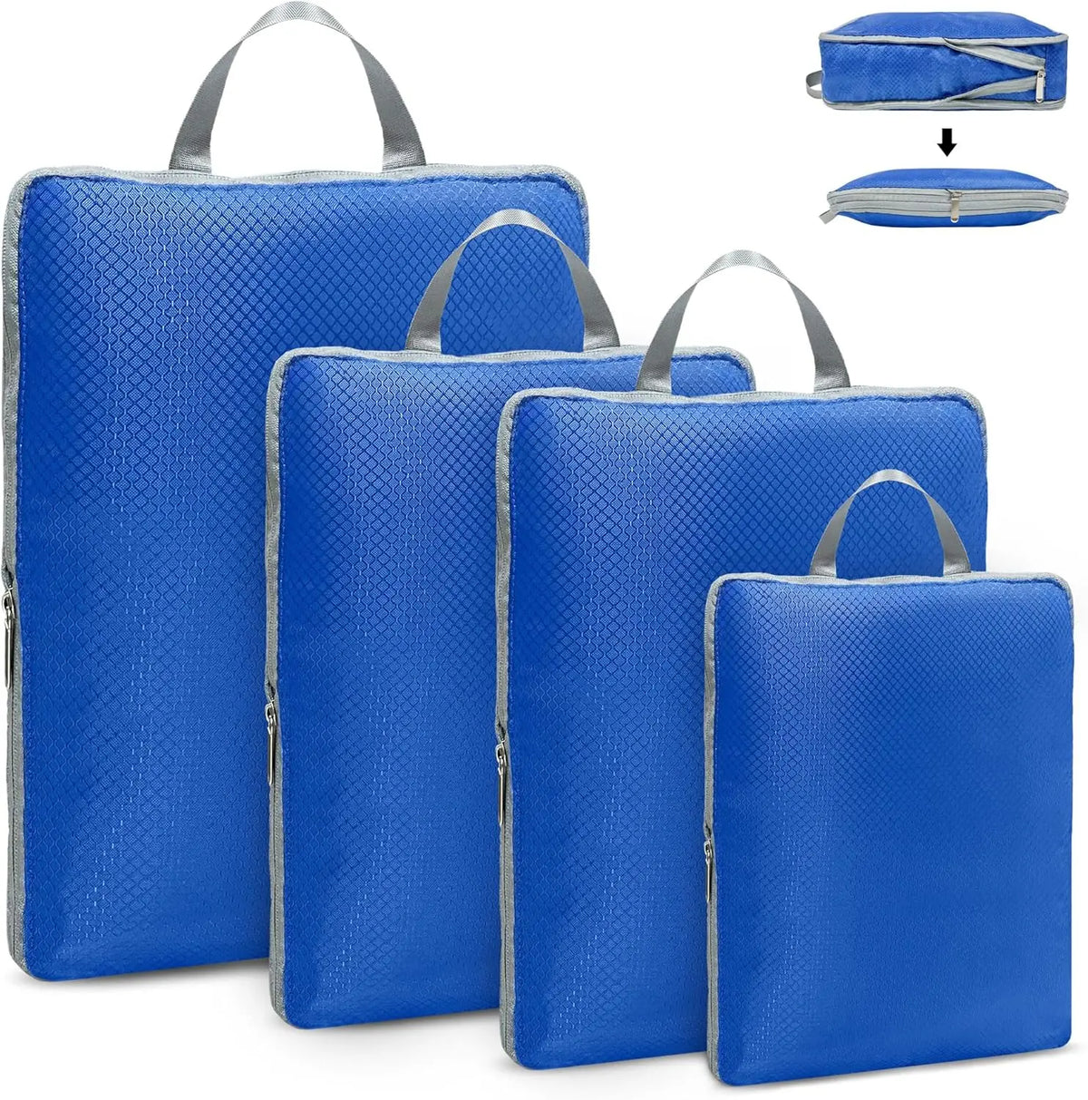 Compression Packing Cubes Travel Luggage Organizer for Carry on Luggage Large Capacity Suitcase Bags Set Waterproof Storage Bags