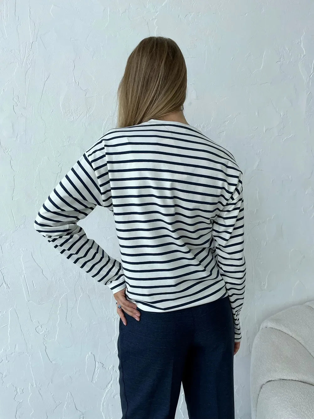 Wolfeel 2025 Summer Long Sleeve Striped T-Shirts Women Basic Casual Tops Female Cozy Loose Cotton Tees Harajuku T Shirt New