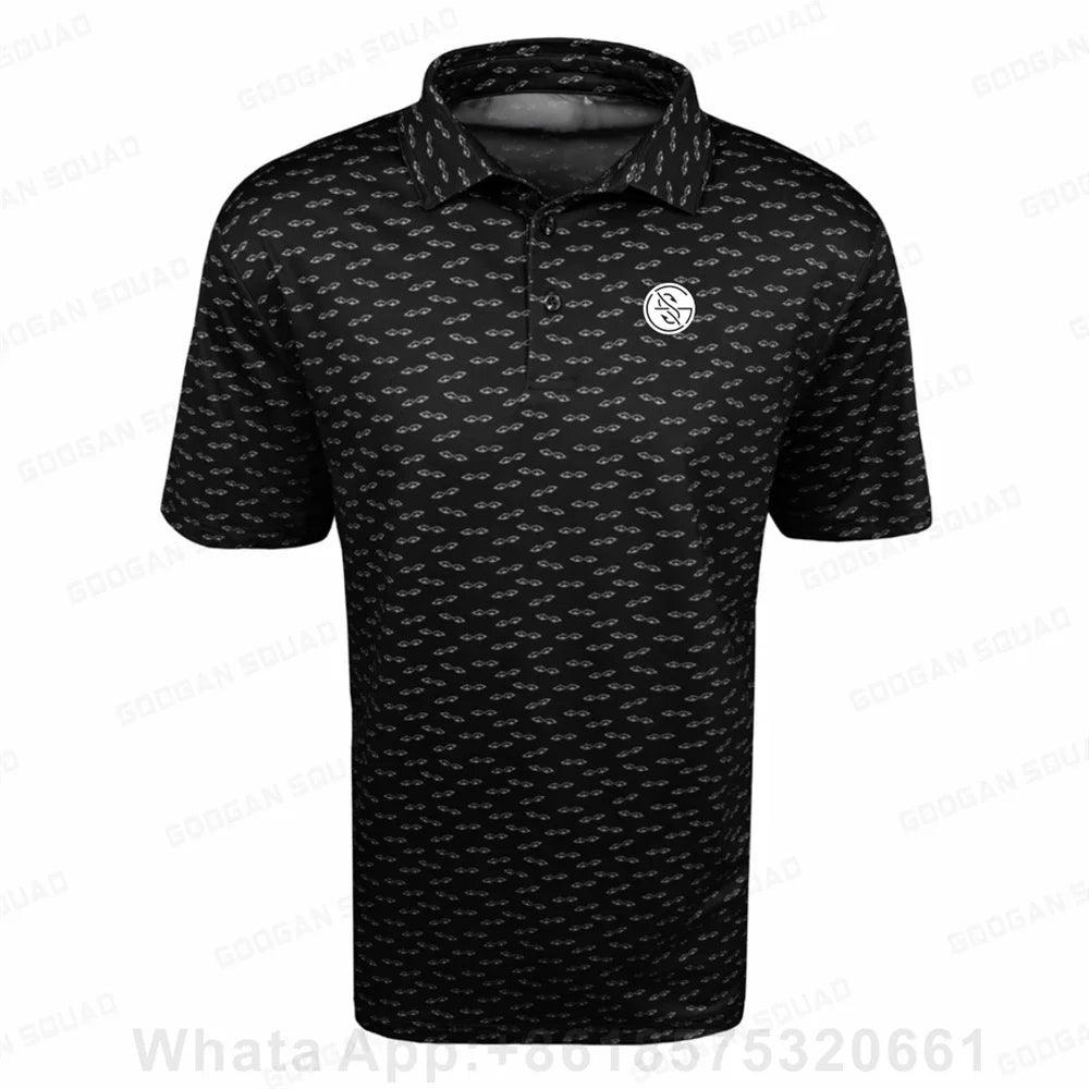 Summer Casual T-shirts Mens Short Sleeve Polo Shirts Lapel Button Work Clothing Shirts Quick Dry Tee Sports Golf T-shirt 2023