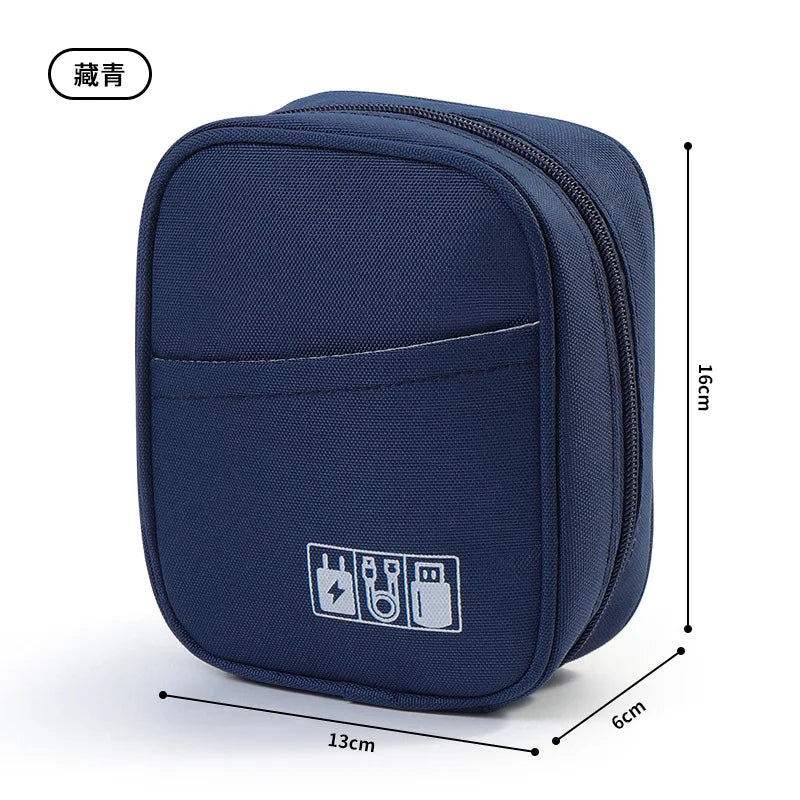 Bag Portable Organizer Oxford Cloth Travel Storage for Power Bank Headphones Data Cables Digital Accessories