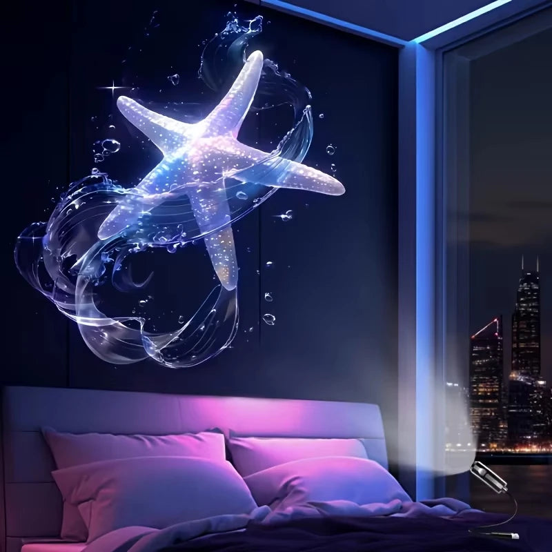 LED Car Star Projector Galaxy Light USB Plug & Play 10 Patterns Galaxy Astronaut Moon Projection Lamp for Car Interior Bedroom