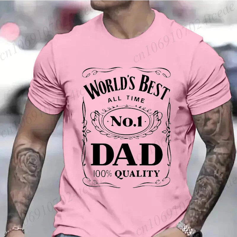 Novelty Awesome World´s Best Dad Daddy Father T Shirts Streetwear Short Sleeve Summer Fashion T-shirt Mens Shirts Birthday Gifts