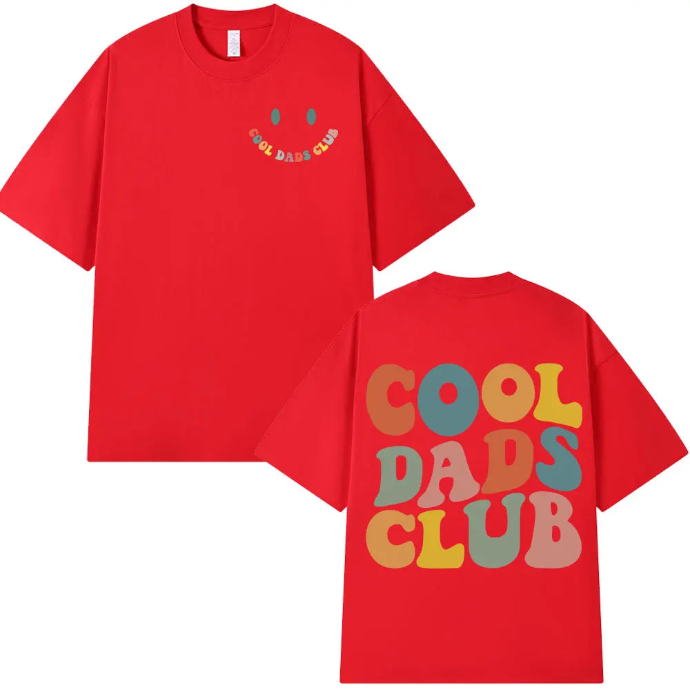 Cool Dad Club T-shirt Men Clothing Dads Birthday Short Sleeve T-shirts Grandfather Husband Homme Cotton T-shirt Tops Streetwear