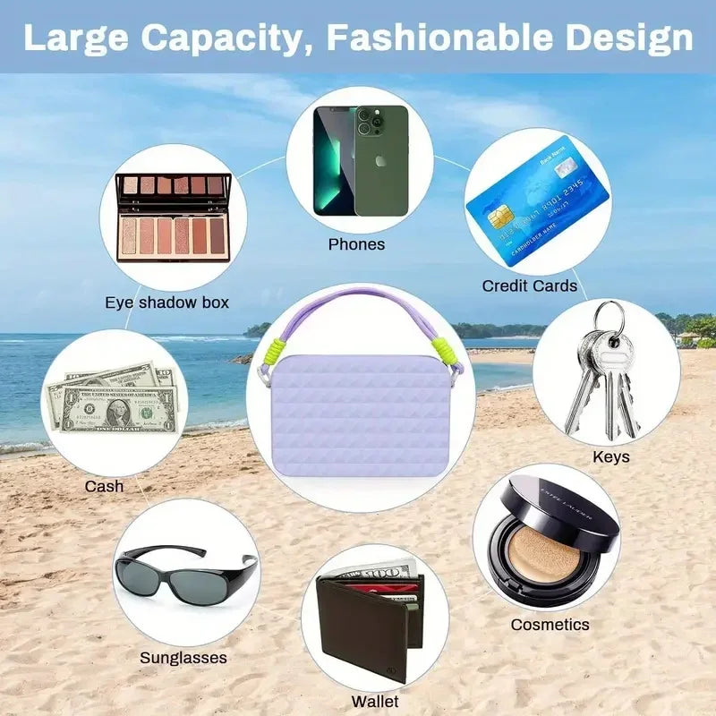 Silicone Phone Holder Durable Water-resistant Insert Bag Summer Travel Cellphone Protection Beach Bags Organizer Accessories
