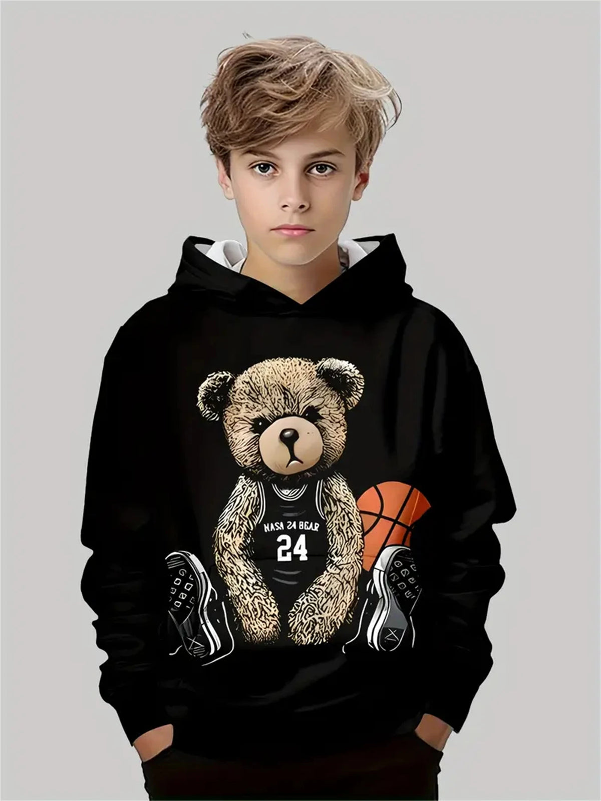 Child Sweatshirt Boys' Fashion Motocross Racing 3D Printed Casual Hoodie Long Sleeve Polyester Sport Tops Pullover Kids Clothes
