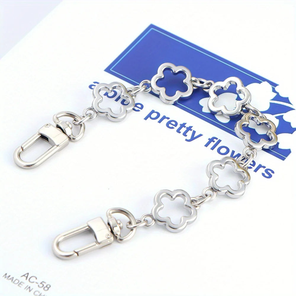 Flower Bag Extender Chain Purse Bag Strap Extender Chain DIY Women Handbag Purse Making Replacement Accessories