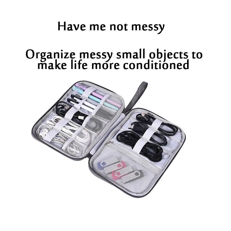 Cable Organizer Bag Electronic Storage Bag Gadget Organizer Charger Cable Wires Headphone Case Travel Digital Accessories Pouch