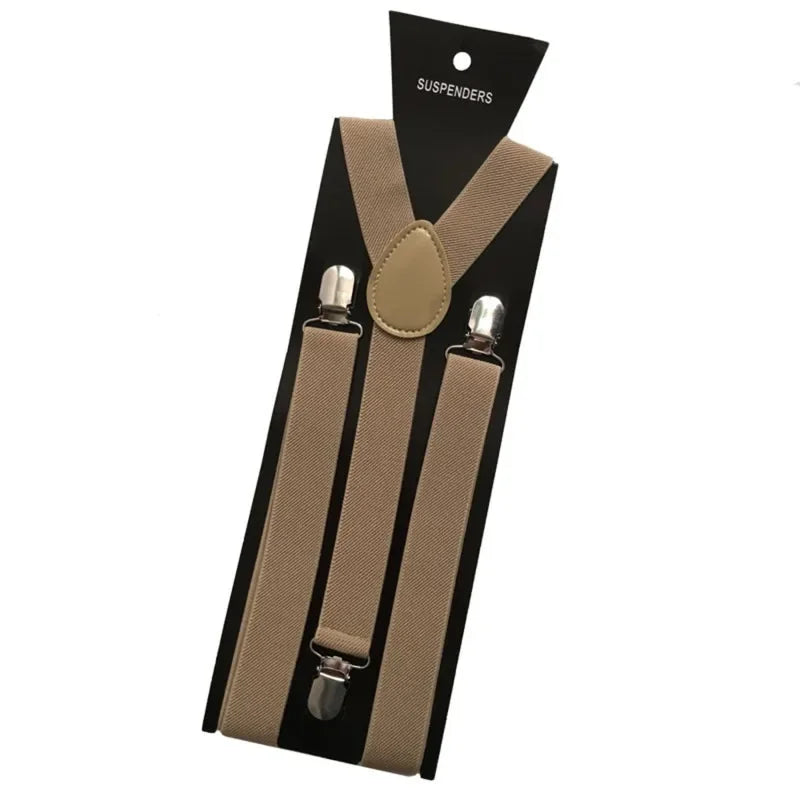 Men's Heavy Duty Suspenders High Elastic Adjustable Braces with 3 Strong Clips for Pants Holder Ideal for Wedding Wear