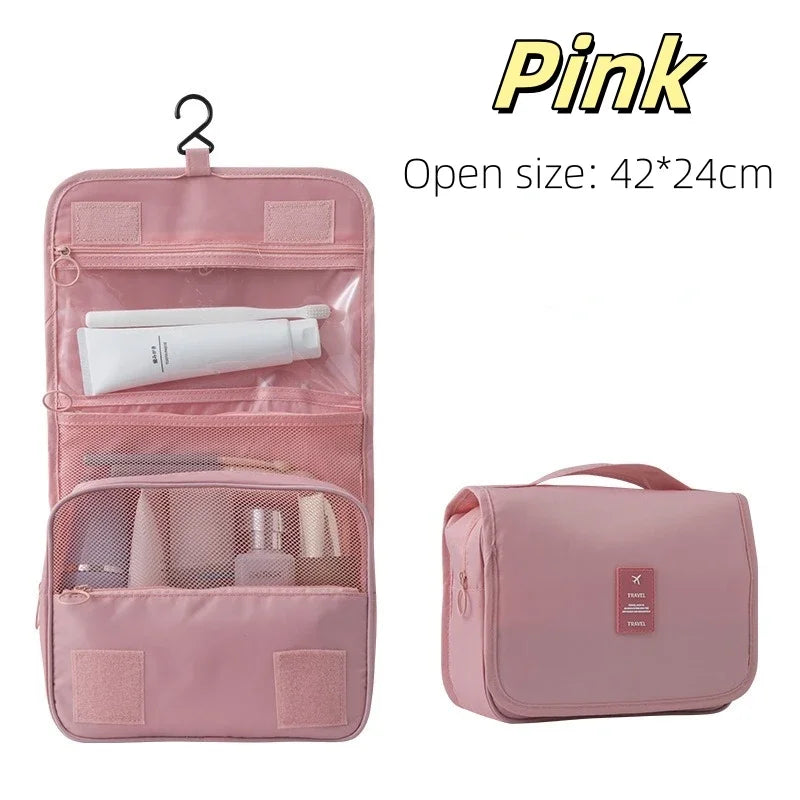 High Quality Travel Makeup Bag Waterproof Toiletries Organizer  Women Neceser Bathroom Hook Wash Pouch Hook Makeup Storage Bag