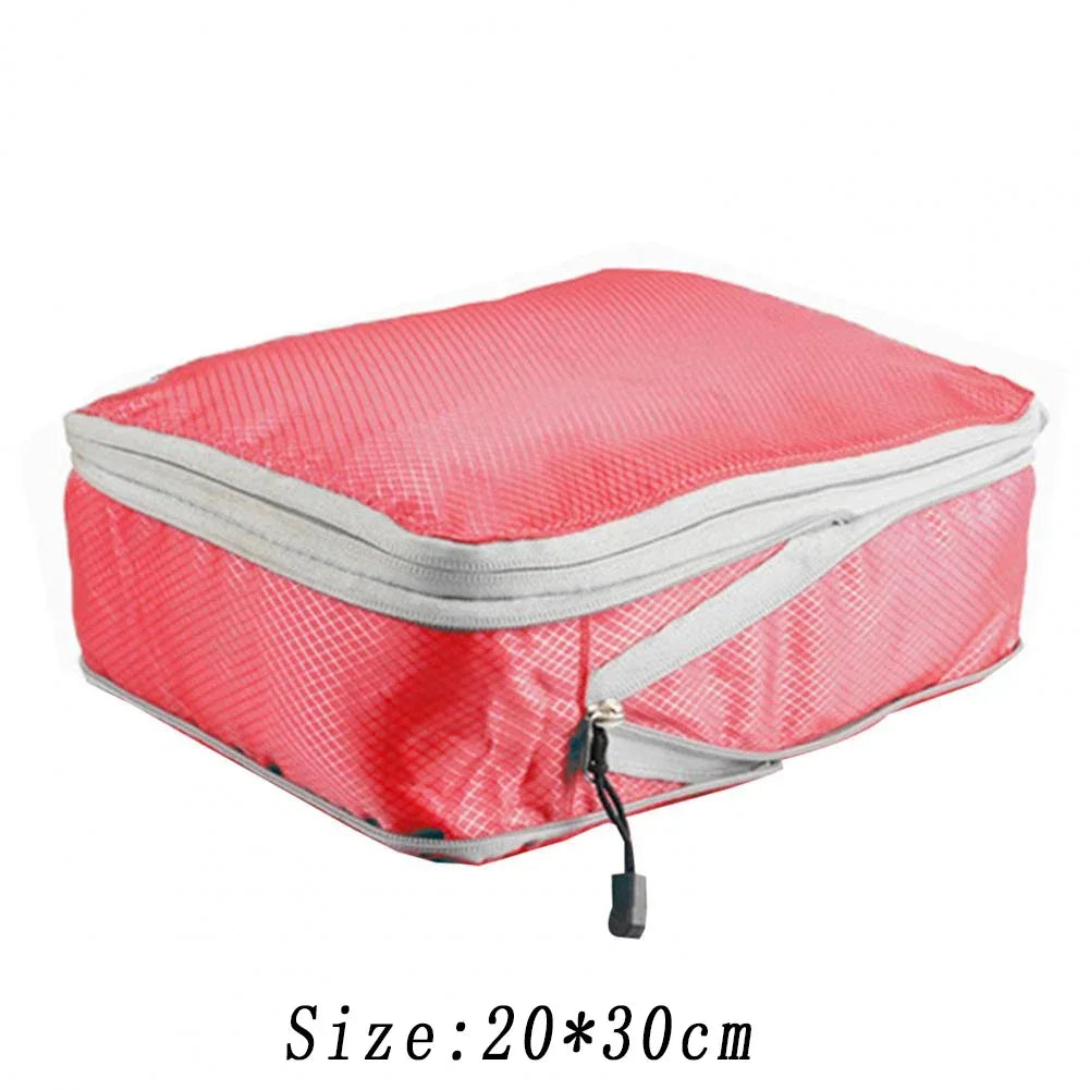 Compression Packing Cubes Travel Luggage Organizer for Carry on Luggage Large Capacity Suitcase Bags Set Waterproof Storage Bags